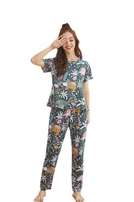 Floral Printed Pajamas Set A0288