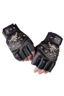 Skull Rivet Pu Leather Glove GL0051