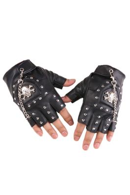 Skull Rivet Pu Leather Glove GL0031