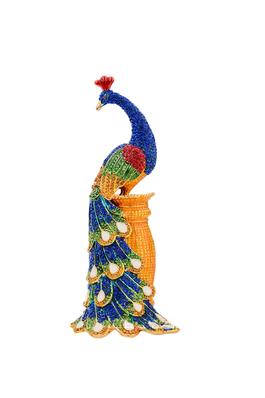 Peacock Rhinestone Jewelry Box Ornaments W1797