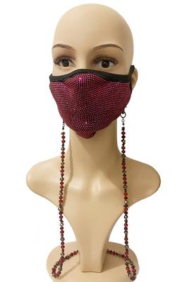 Metal Chain Crystal Mask Holder 