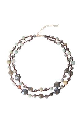 Layered Stone Necklace N3481