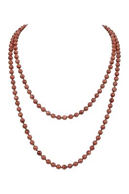 Round Stone Beaded Necklace N3180