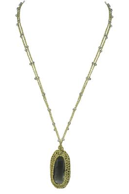 Elegant Faceted Gemstone Crystal Long Necklace