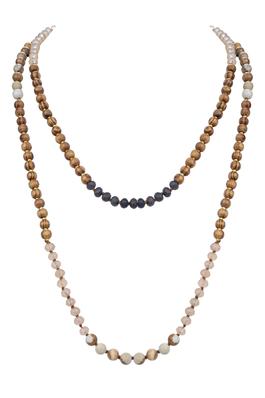 Graceful Crystal Natural Stone Beads Necklace