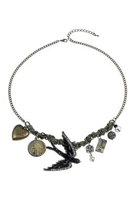 Vintage Bird Pendant Collar Necklace 