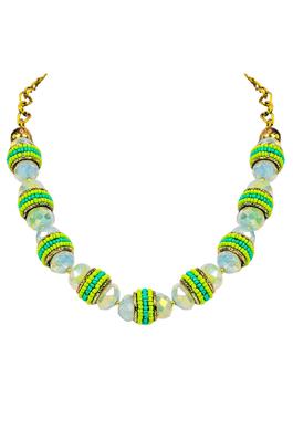 Fashion Women Green Crystal Bee Collar Necklace