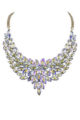 Fashion Women Rhinestone Crystal Collar Necklace