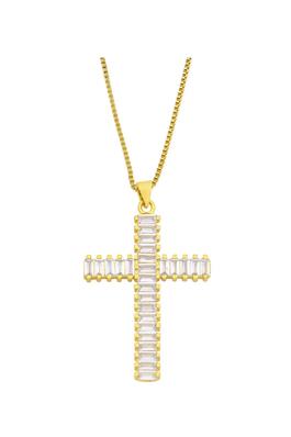 Cross Zircon Chain Necklace N4165