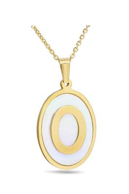 Oval Shell Stainless Steel Necklace N4097
