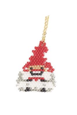 Santa Claus Seed Bead Necklace N4080