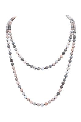 Round Stone Beaded Necklace N3180