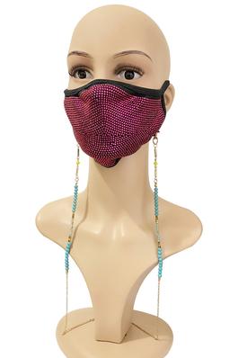 Crystal Beads Metal Mask Holder MN2302