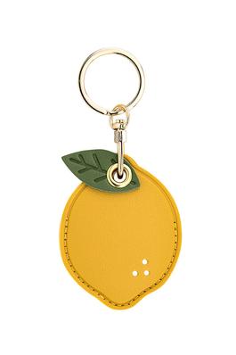 Lemon Pu Leather Airtag Cover Keychain K1310