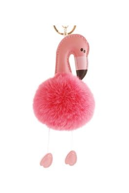 Flamingo Plush Keychain K1304