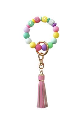 Silicone Beads Tassel Key Chain K1239
