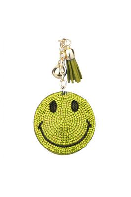 Smiley Face Rhinestone Keychain K 1253