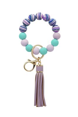 Silicone Bead Bracelet Key Chain K1159