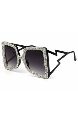 Handmade Square Frame Rhinestone Sunglasses G0335