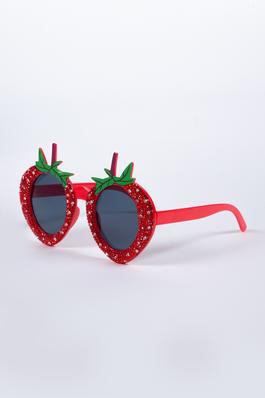 Handmade Strawberry Rhinestone Sunglasses G0375