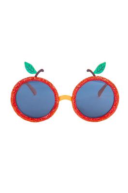 Handmade Orange Rhinestone Sunglasses G0376