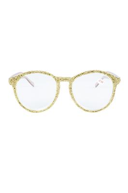 Handmade Rhinestone Circle Frame Myopia Glasses