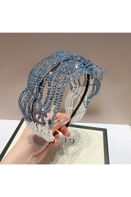 Hollow Multilayer Crystal Bead Headband L4432