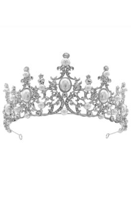 Pearl Rhinestone Crown Headband L4349