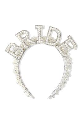 BRIDE Pearl Headband With Headdress L4377