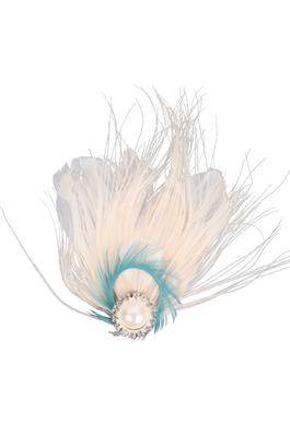 Feather Pearl Gatsby Hair Clip L4321