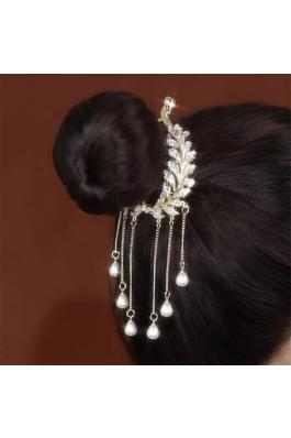 Ears Of Wheat Rhinestone Tassel Hair Clip L4010