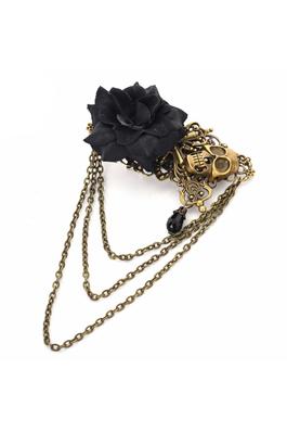 Lolita Rose Skull Tassel Hair Clip L4569