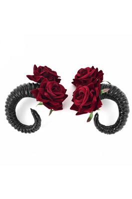 Gothic Shofar Rose Hair Clip Set L3087