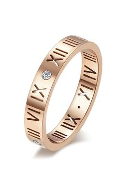 Roman Numerals Stainless Steel Ring R1732