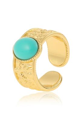 Turquoise Alloy Rings R2390