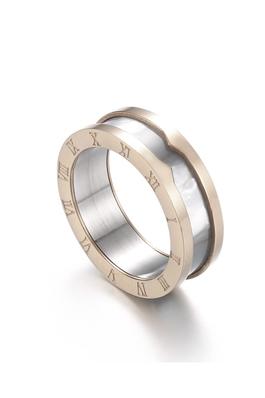 Roman Numeral Stainless Steel Rings R2338