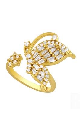 Half Butterfly Cubic Zirconia Ring R2130