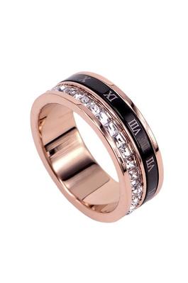 Roman Numerals Turn Stainless Steel Rings R2048