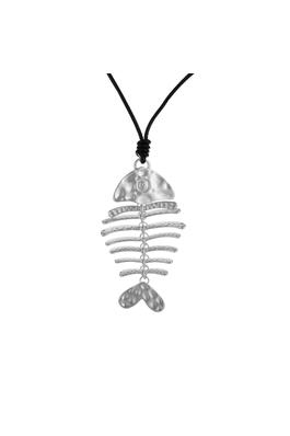 Fishbone Leatherette Necklace N4125