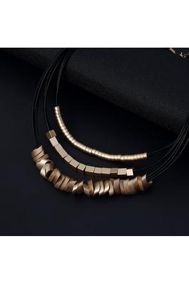 Geometry Multilayer Leather Necklace N4373