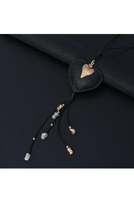 Heart Tassel Leather Necklace N4549