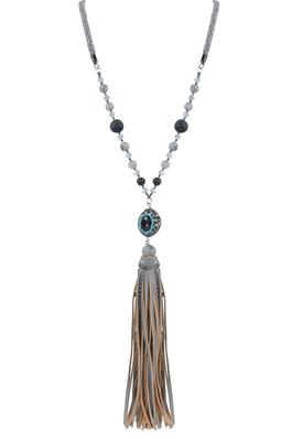 Fashion Tassels Crystal  Chain Necklace