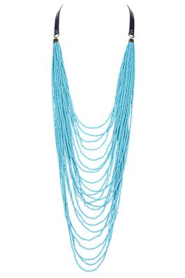 Fashion Women Strand Beads Tassel Long Necklace