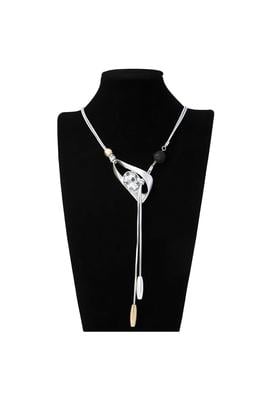 Glass Drill Knot Tassel Necklace N4824