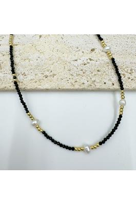 Pearl Crystal Bead Necklace N5300