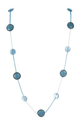 Opal Rhinestone Crystal Bead Necklace N5303