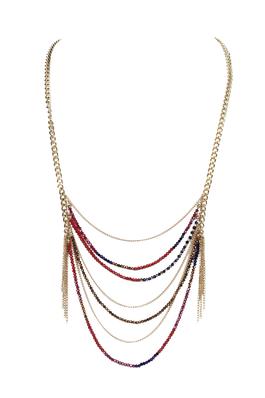 Multi-layer Crystal Beaded Necklaces N2661