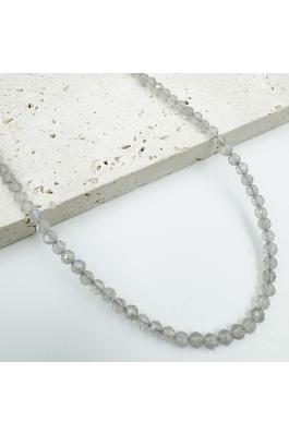 3MM Natural Stone Bead Necklace N5293