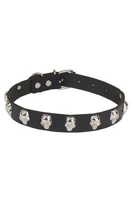 Gothic Skull Leather Choker Necklace N4702
