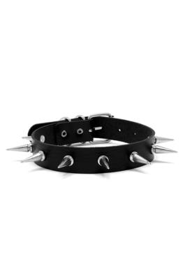 Rivet Leather Choker Necklace N4710